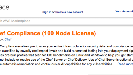 [和訳] Chef ComplianceがAWS Marketplaceで利用可能に #getchef
