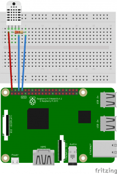 DHT11 の配線図