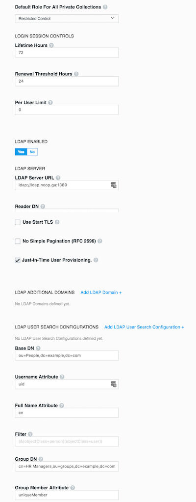 認証設定 - LDAP