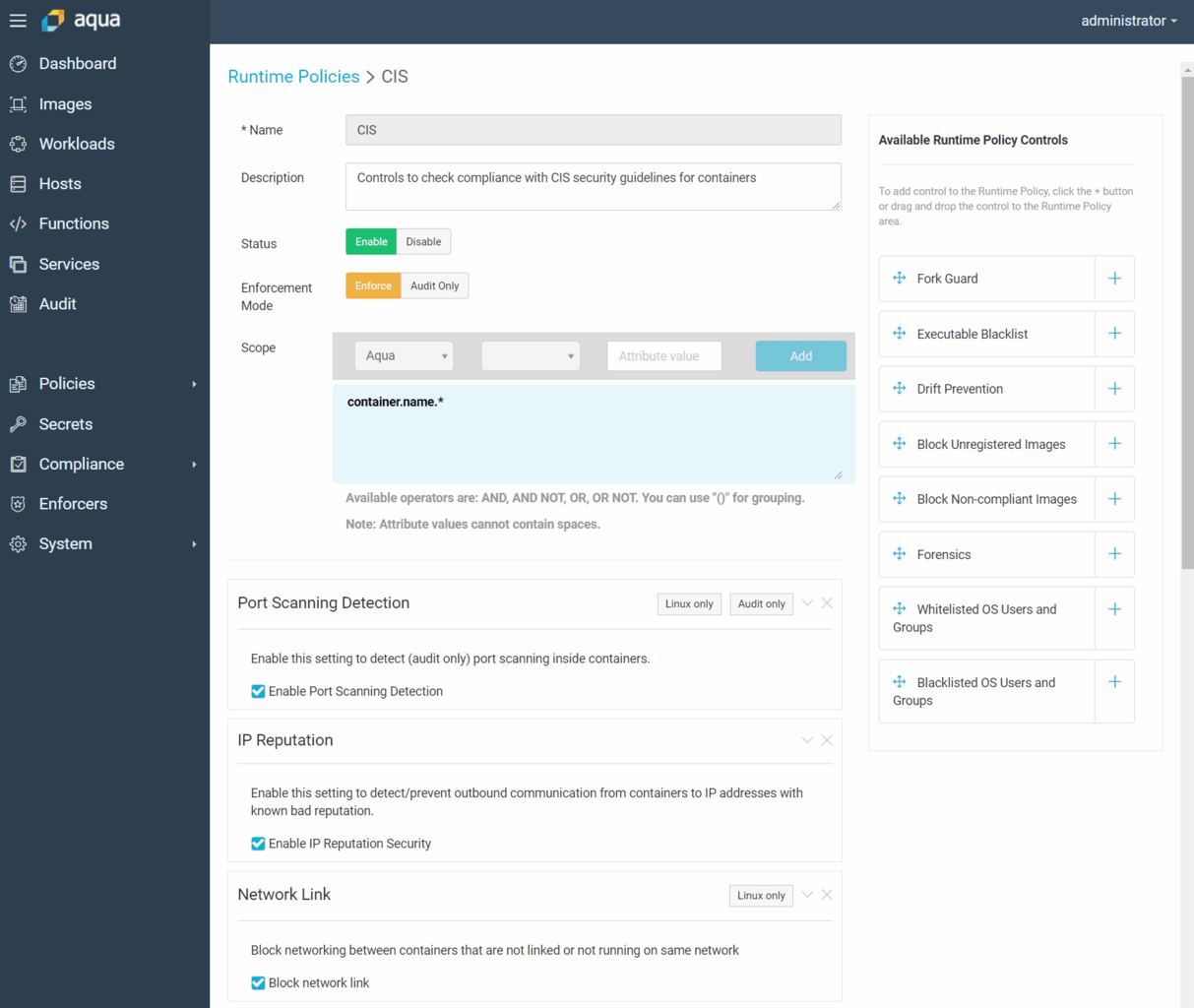 Aqua_Runtime_Policies_CIS